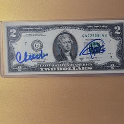 Cheech&Chong Signed Uncirculated $2bill W/COA