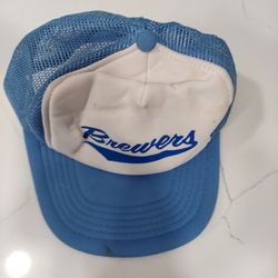 Vintage Milwaukee Brewers Trucker Hat MLB Baseball Cap 80s 90s Mesh Snapback Used