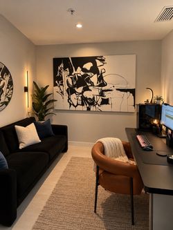 Black and White Abstract Painting 42”x72”