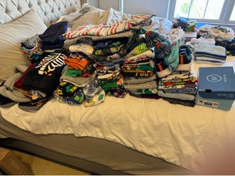 Boys 3T–4T Clothing Bundle (70+ Items) – Shoes, Pajamas, Bluey, More