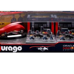 Oracle-Red Bull F1 Racing Diecast Cars (3 Included) with Accesories for Kids & Adult Collectors NIB Christmas Holiday Gift 🎁 