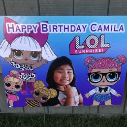 Lol Dolls Birthday Sign