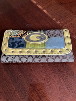 G designer patchwork, ladies, trifold wallet G designer patchwork, ladies trifold