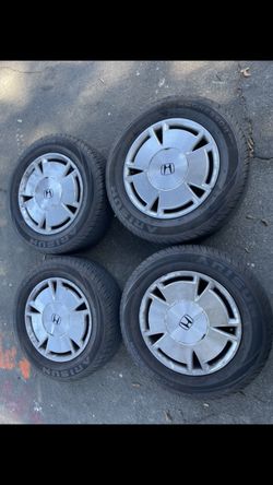 4 — 195/65r15 5x4.5 5x114.3 Stock Honda Civic Hybrid Accord Camry Avalon Wheels Rims Good 90% Treads Tires 2025 DOT