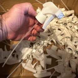 700x Wholesale Lot – White Plastic Spray Bottle Trigger Heads with Dip Tubes (Bulk)