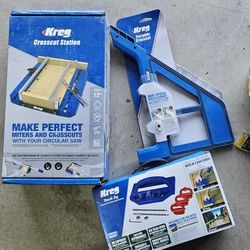 Kreg Crosscut Station, Deck Jig, and Portable Crosscut.