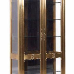 BRASS VITRINES CURIO CABINET