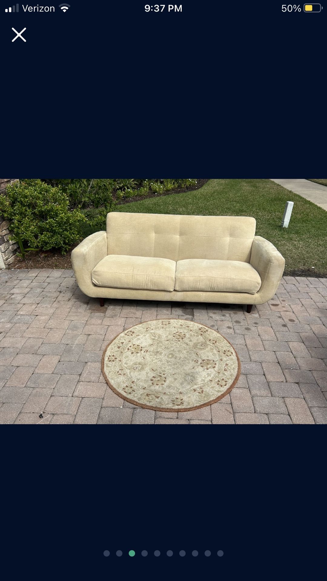 Sofa King Comfortable Beige MCM Sofa For Sale!