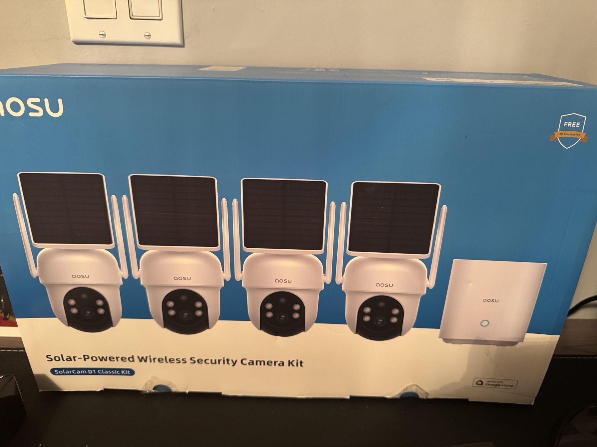 Aosu Solar Powered Wireless Security Cameras 