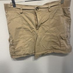Lee Womens Stretch Brown Chino Shorts, Size 14 M