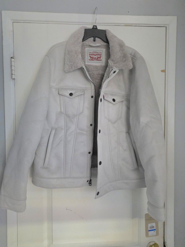 Men's Levi's Faux Suede Shearling Sherpa Jacket Xl