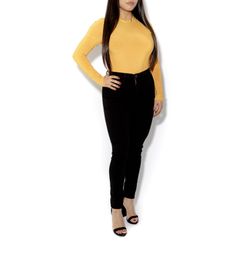 Mustard yellow open back Bodysuit available in sizes S & L