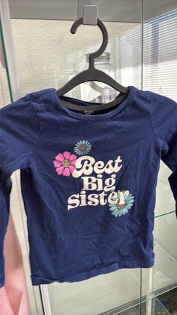 Girls 'Best Big Sister' Navy Long Sleeve Shirt