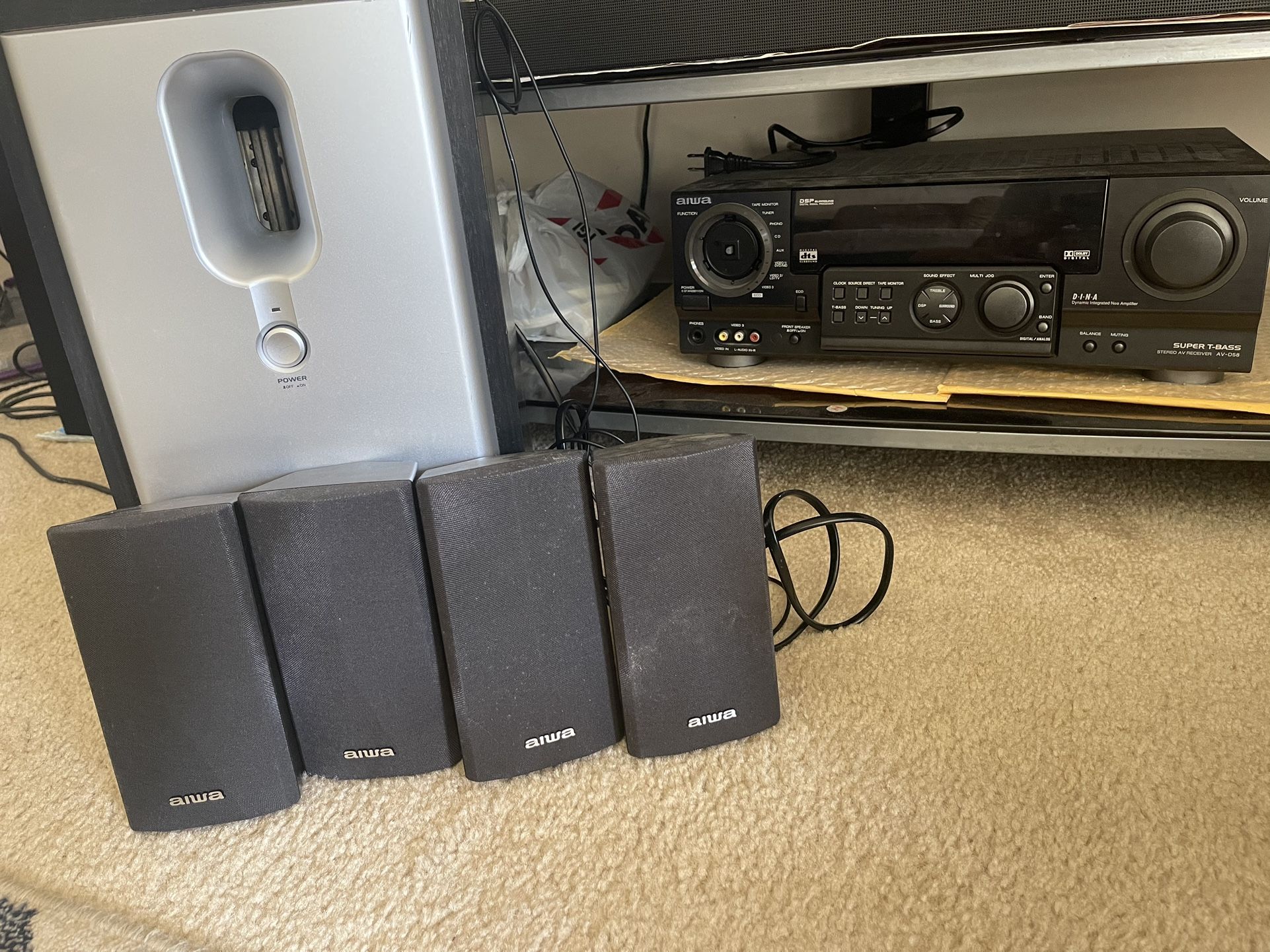 5.1 Aiwa Speaker And Receiver