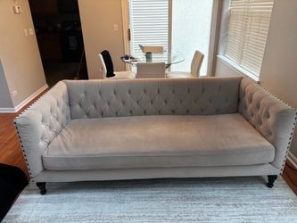 Light Grey Velvet Sofa