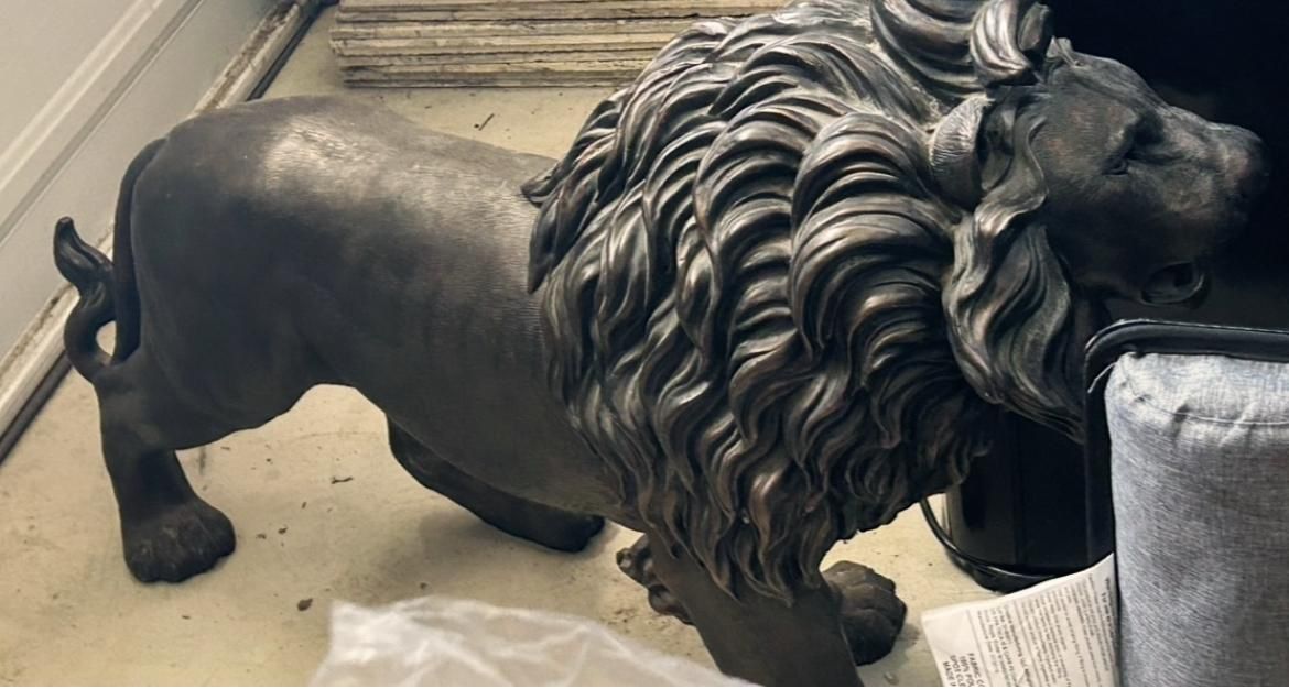 Majestic Bronze Lion Statue