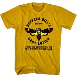 Silence of The Lambs Buffalo Bill's Body Lotion Men's L T Shirt 1991 Death Skull