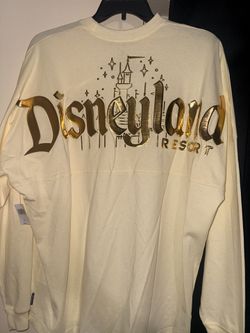 Disney Parks Disneyland Gold Pixie Dust Castle Glitter Spirit Jersey
