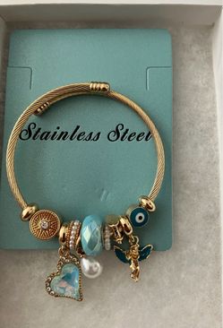 Stainless Steel Charm Bracelet