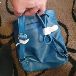Genuine Leather Purse Crossbody Turquoise Handbag Backpack Brand New Genuine Leather