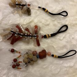 Natural chalcedony bag pendant $30 Each 