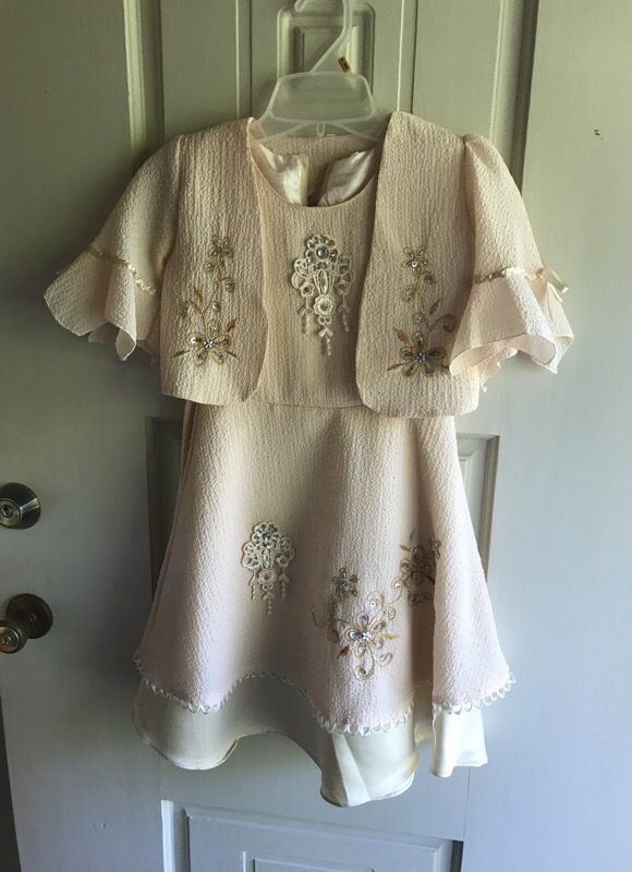 Beautiful Girls Dress with Shawl