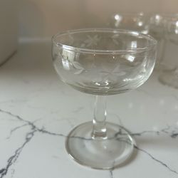 Star Flower champagne glasses