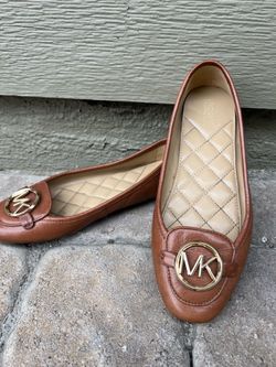 MICHAEL KORS Lillie Moccasin Luggage Brown US 6.5 M Flats Ballet