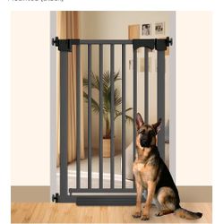 41" Extra Tall Baby Gate for Big Dog No Jumping Over, 30-32.6" Wide Pet Safety Gate Indoor for Doorways No Drilling,Auto Close Child Puppy Gates
