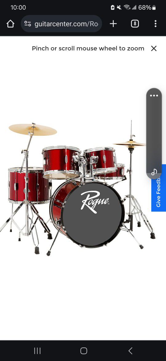 Like-new Rogue 5 Piece Drum Kit