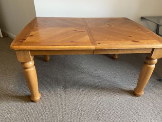 Wood table + 4 chairs