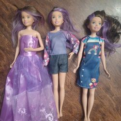 Lot #1 2010 Barbie Dolls By Mattel 