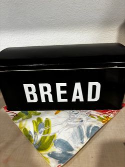 Black Metal Bread Box