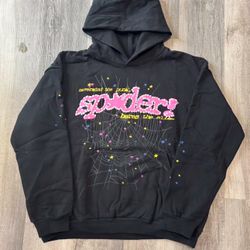 Black Sp5der p*nk v2 hoodie Size Small