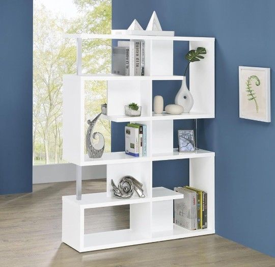 Large 5 Tier Contemporary Display Case / Bookshelf