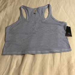 Wild Fable Stripe Blue Pajama Top Size L, New. 