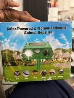Solar-Powered Motion-Activated Animal Repeller