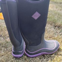 Purple And Black Women's Muck Boots