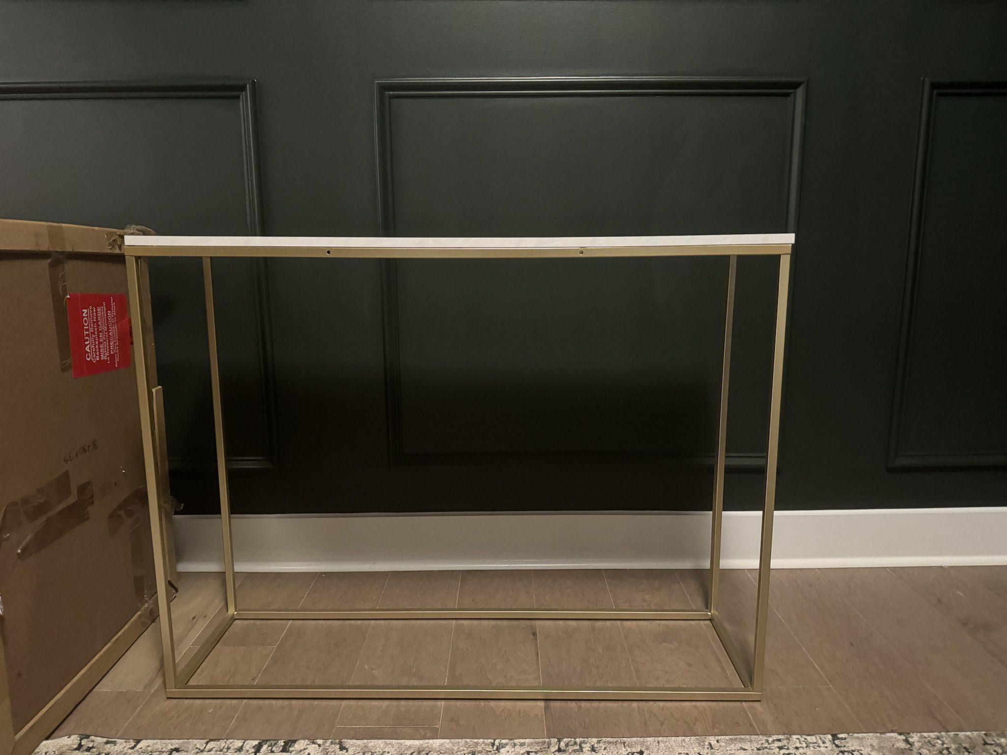 Gold Metal Console Table
