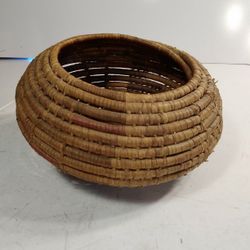 Antique Primitive Coiled Basket