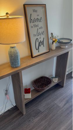 Beautiful rustic entry way console table