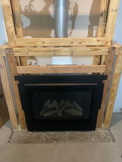 36” gas fireplace heater