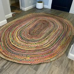 8x10 Oval Safavieh Cape Cod Collection Braided Jute Rug