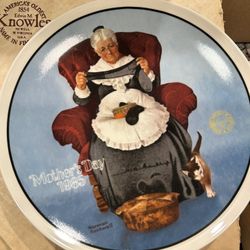 Mothers Day Norman Rockwell Plates