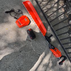 ECHO56V 34 in. X Series Single-Sided Cordless Battery Powered Commercial Hedge Trimmer with 2.5Ah Battery and Rapid Charger