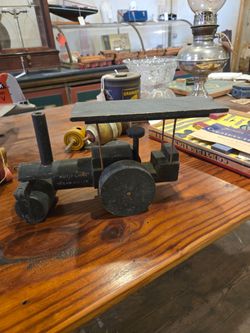 Vintage Folk Art Toy Steam Roller