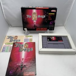 The 7th Saga Super Nintendo SNES 1993 CIB Authentic Tested VG/VF