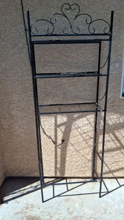 Black Metal Over-the-Toilet Bathroom Shelf