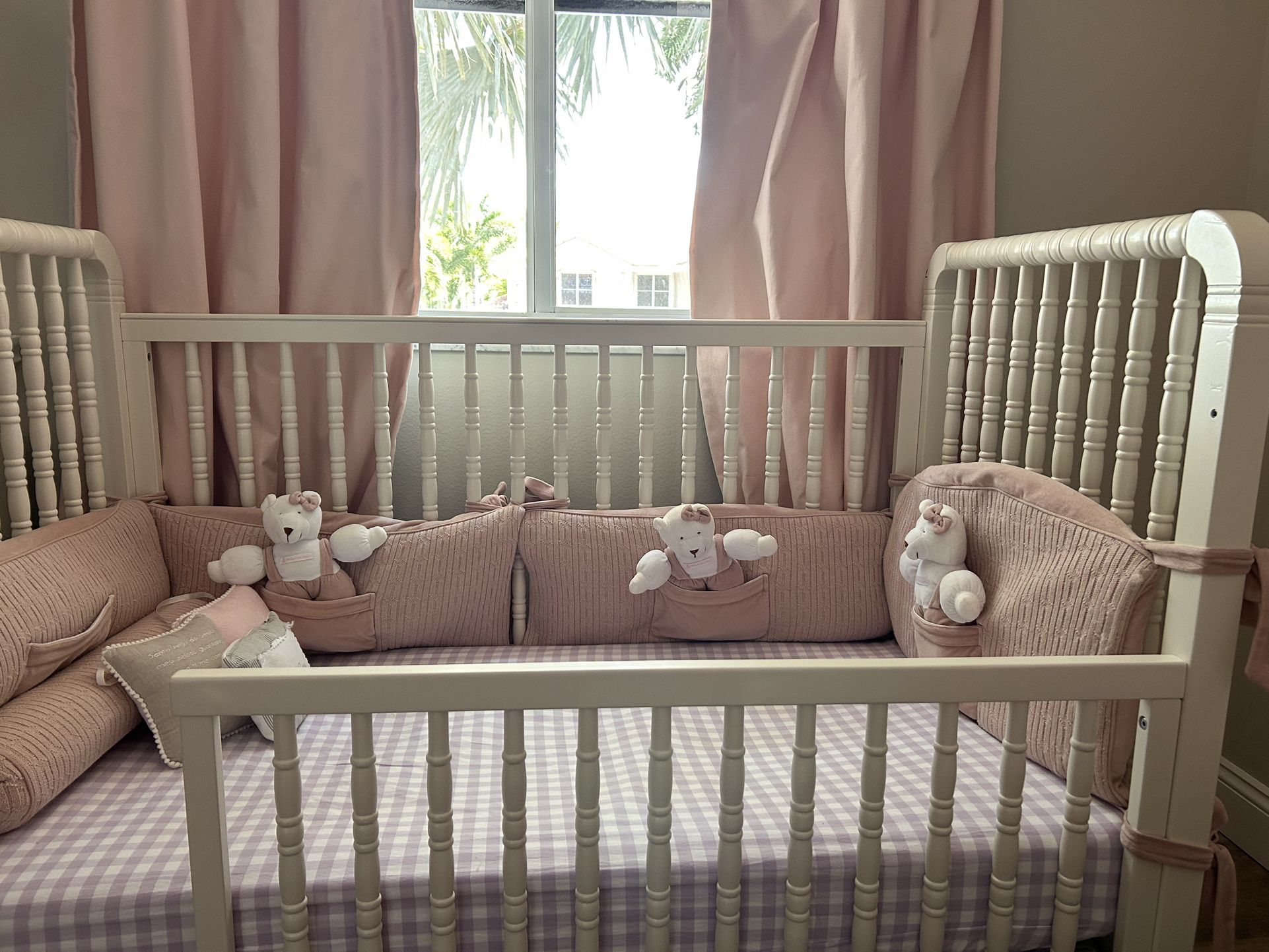 USED White Pottery Barn Elsie crib with convertible set for toddler bed $200