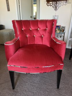 Custom Red Armchairs